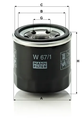 Ölfilter MANN-FILTER W 67/1 Bild Ölfilter MANN-FILTER W 67/1