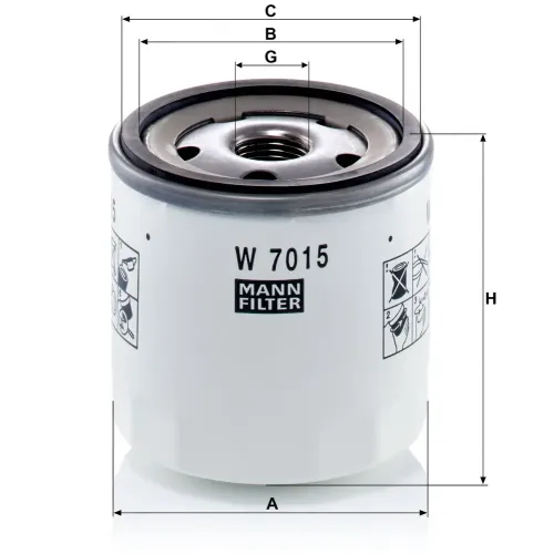Ölfilter MANN-FILTER W 7015 Bild Ölfilter MANN-FILTER W 7015