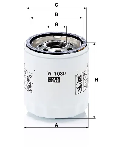 Ölfilter MANN-FILTER W 7030 Bild Ölfilter MANN-FILTER W 7030