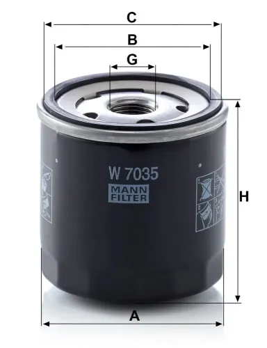 Ölfilter MANN-FILTER W 7035 Bild Ölfilter MANN-FILTER W 7035