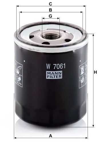 Ölfilter MANN-FILTER W 7061 Bild Ölfilter MANN-FILTER W 7061