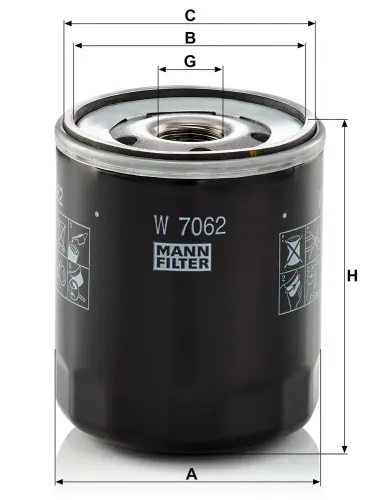 Ölfilter MANN-FILTER W 7062 Bild Ölfilter MANN-FILTER W 7062