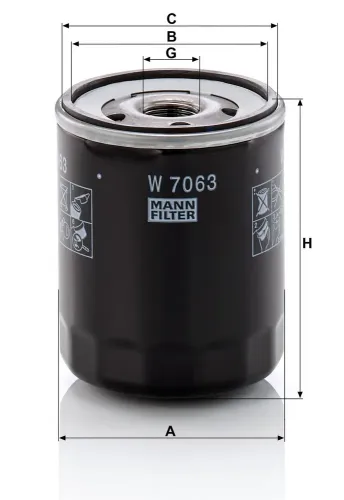 Ölfilter MANN-FILTER W 7063 Bild Ölfilter MANN-FILTER W 7063