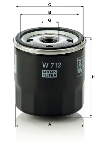 Ölfilter MANN-FILTER W 712 Bild Ölfilter MANN-FILTER W 712