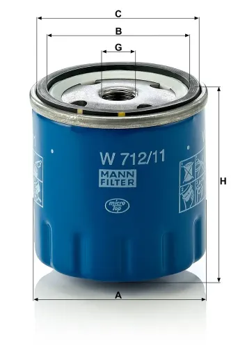 Ölfilter MANN-FILTER W 712/11 Bild Ölfilter MANN-FILTER W 712/11