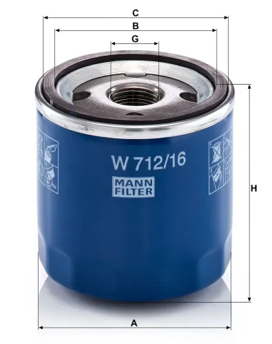 Ölfilter MANN-FILTER W 712/16 Bild Ölfilter MANN-FILTER W 712/16