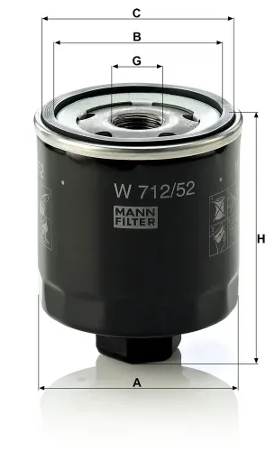 Ölfilter MANN-FILTER W 712/52 Bild Ölfilter MANN-FILTER W 712/52