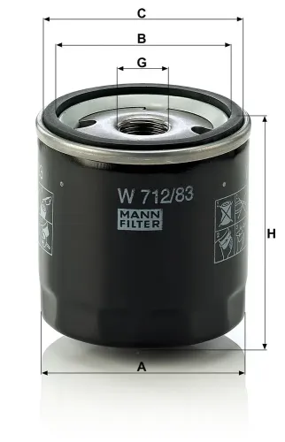 Ölfilter MANN-FILTER W 712/83 Bild Ölfilter MANN-FILTER W 712/83