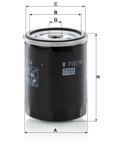 Ölfilter MANN-FILTER W 713/14 Bild Ölfilter MANN-FILTER W 713/14