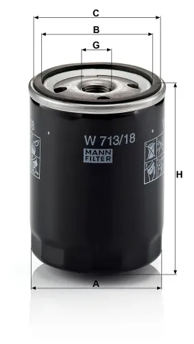 Ölfilter MANN-FILTER W 713/18 Bild Ölfilter MANN-FILTER W 713/18
