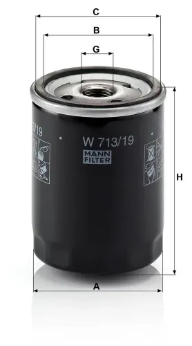 Ölfilter MANN-FILTER W 713/19 Bild Ölfilter MANN-FILTER W 713/19