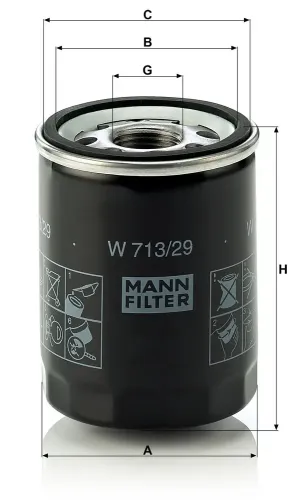 Ölfilter MANN-FILTER W 713/29 Bild Ölfilter MANN-FILTER W 713/29