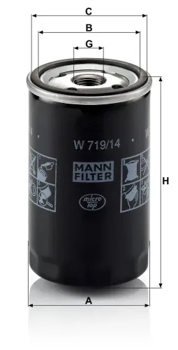 Ölfilter MANN-FILTER W 719/14 Bild Ölfilter MANN-FILTER W 719/14