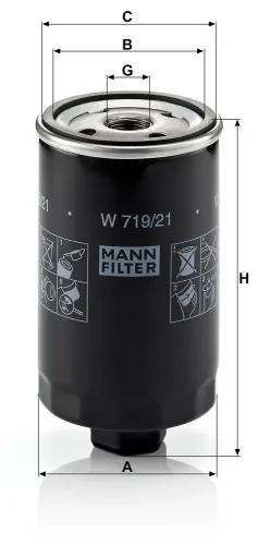 Ölfilter MANN-FILTER W 719/21 Bild Ölfilter MANN-FILTER W 719/21