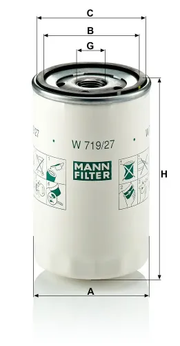 Ölfilter MANN-FILTER W 719/27 Bild Ölfilter MANN-FILTER W 719/27