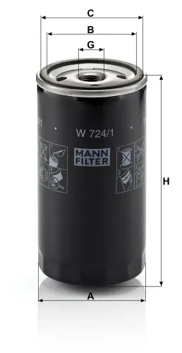 Ölfilter MANN-FILTER W 724/1 Bild Ölfilter MANN-FILTER W 724/1
