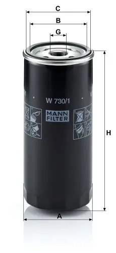 Ölfilter MANN-FILTER W 730/1 Bild Ölfilter MANN-FILTER W 730/1