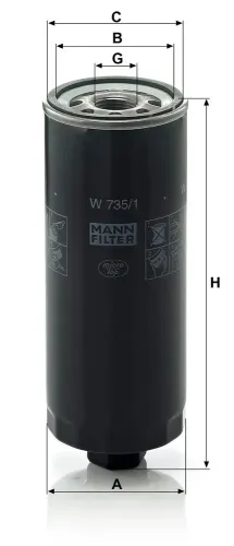 Ölfilter MANN-FILTER W 735/1 Bild Ölfilter MANN-FILTER W 735/1