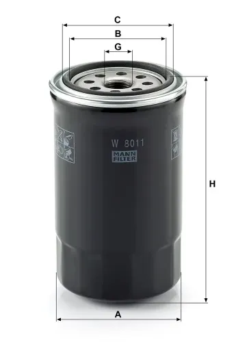 Ölfilter MANN-FILTER W 8011 Bild Ölfilter MANN-FILTER W 8011