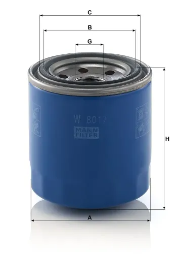 Ölfilter MANN-FILTER W 8017 Bild Ölfilter MANN-FILTER W 8017