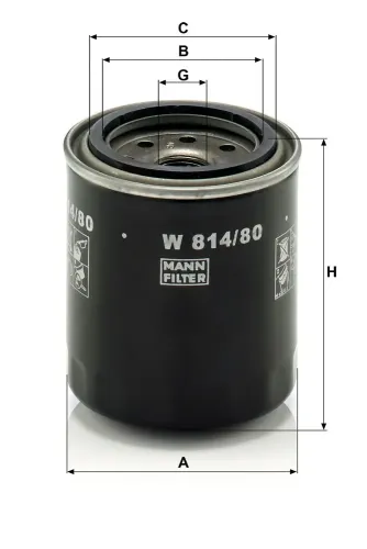 Ölfilter MANN-FILTER W 814/80 Bild Ölfilter MANN-FILTER W 814/80