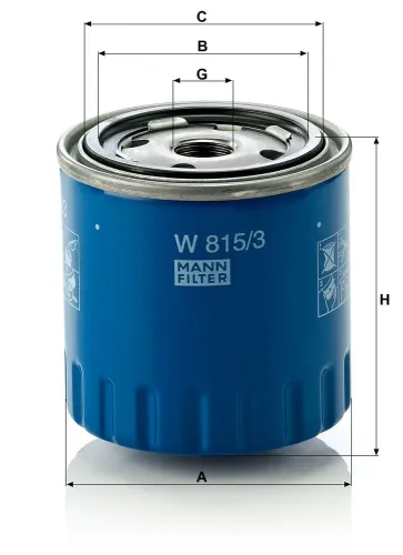 Ölfilter MANN-FILTER W 815/3 Bild Ölfilter MANN-FILTER W 815/3