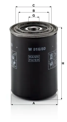 Ölfilter MANN-FILTER W 816/80 Bild Ölfilter MANN-FILTER W 816/80