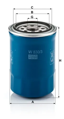 Ölfilter MANN-FILTER W 830/3 Bild Ölfilter MANN-FILTER W 830/3