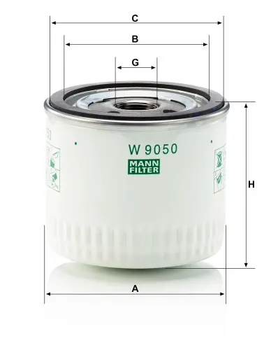 Ölfilter MANN-FILTER W 9050 Bild Ölfilter MANN-FILTER W 9050