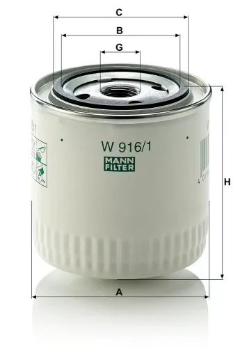 Ölfilter MANN-FILTER W 916/1 Bild Ölfilter MANN-FILTER W 916/1