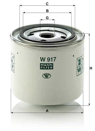 Ölfilter MANN-FILTER W 917 Bild Ölfilter MANN-FILTER W 917