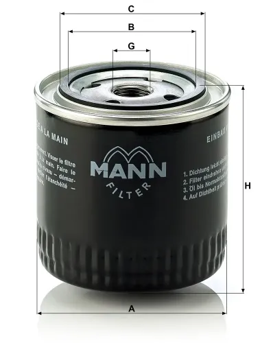 Ölfilter MANN-FILTER W 920/17 Bild Ölfilter MANN-FILTER W 920/17