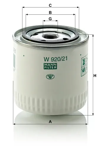 Ölfilter MANN-FILTER W 920/21 Bild Ölfilter MANN-FILTER W 920/21