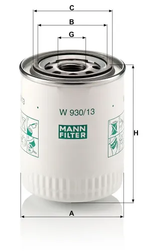 Ölfilter MANN-FILTER W 930/13 Bild Ölfilter MANN-FILTER W 930/13