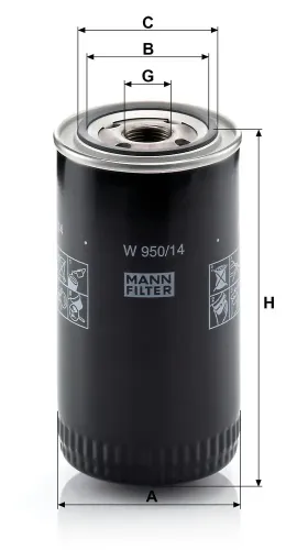Ölfilter MANN-FILTER W 950/14 Bild Ölfilter MANN-FILTER W 950/14