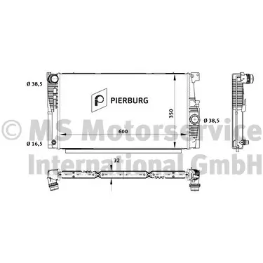 Kühler, Motorkühlung PIERBURG 7.14928.01.0 Bild Kühler, Motorkühlung PIERBURG 7.14928.01.0