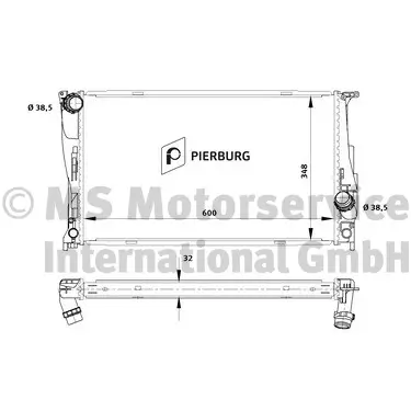 Kühler, Motorkühlung PIERBURG 7.14928.05.0 Bild Kühler, Motorkühlung PIERBURG 7.14928.05.0