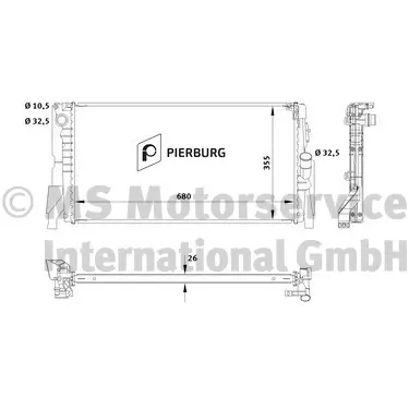 Kühler, Motorkühlung PIERBURG 7.14928.09.0 Bild Kühler, Motorkühlung PIERBURG 7.14928.09.0