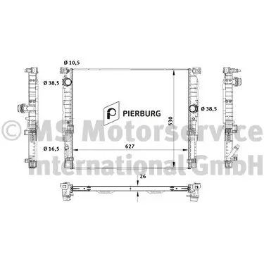 Kühler, Motorkühlung PIERBURG 7.14928.14.0 Bild Kühler, Motorkühlung PIERBURG 7.14928.14.0
