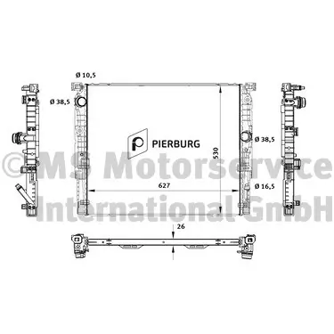 Kühler, Motorkühlung PIERBURG 7.14928.15.0 Bild Kühler, Motorkühlung PIERBURG 7.14928.15.0