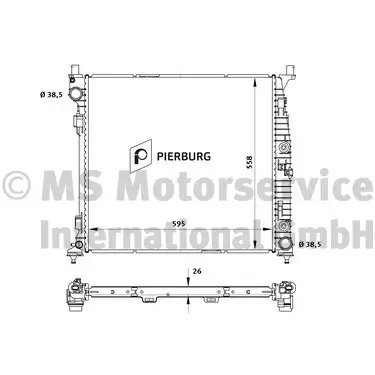 Kühler, Motorkühlung PIERBURG 7.14928.16.0 Bild Kühler, Motorkühlung PIERBURG 7.14928.16.0