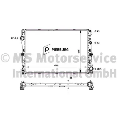Kühler, Motorkühlung PIERBURG 7.14928.23.0 Bild Kühler, Motorkühlung PIERBURG 7.14928.23.0