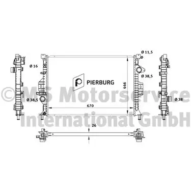 Kühler, Motorkühlung PIERBURG 7.14928.25.0 Bild Kühler, Motorkühlung PIERBURG 7.14928.25.0