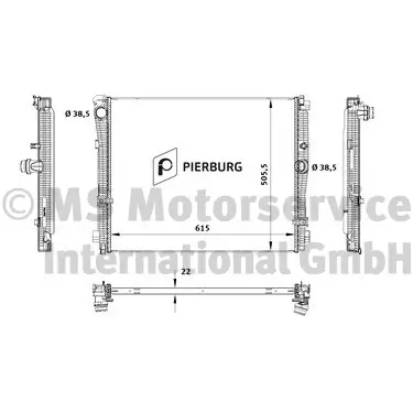Kühler, Motorkühlung PIERBURG 7.14928.39.0 Bild Kühler, Motorkühlung PIERBURG 7.14928.39.0