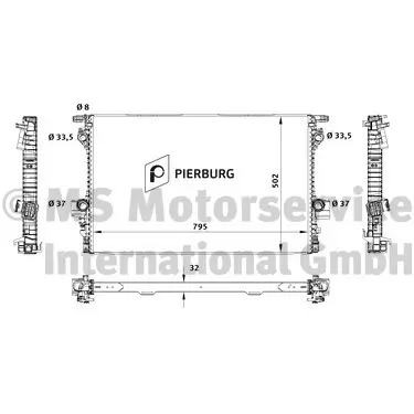 Kühler, Motorkühlung PIERBURG 7.14928.41.0 Bild Kühler, Motorkühlung PIERBURG 7.14928.41.0
