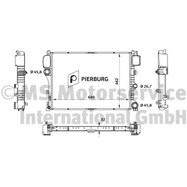 Kühler, Motorkühlung PIERBURG 7.14928.48.0 Bild Kühler, Motorkühlung PIERBURG 7.14928.48.0