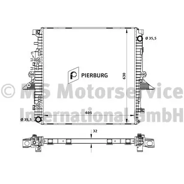 Kühler, Motorkühlung PIERBURG 7.14928.54.0 Bild Kühler, Motorkühlung PIERBURG 7.14928.54.0