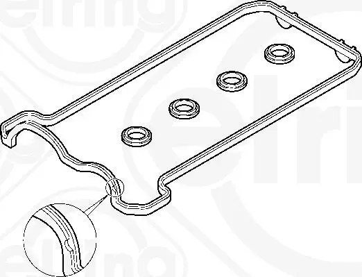 Dichtungssatz, Zylinderkopfhaube ELRING 475.860