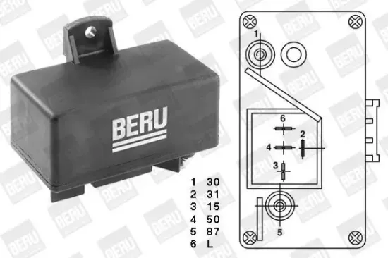 Relais, Glühanlage 12 V BorgWarner (BERU) GR065 Bild Relais, Glühanlage 12 V BorgWarner (BERU) GR065