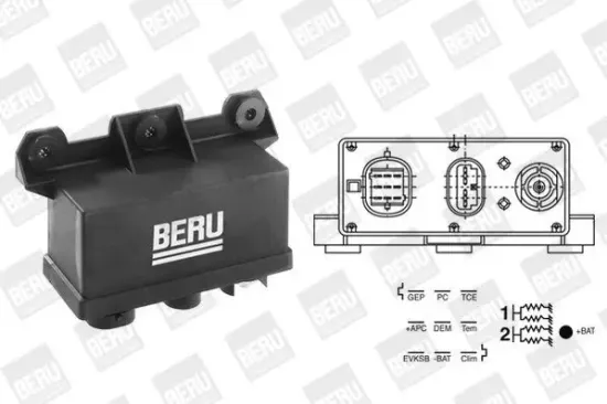 Relais, Glühanlage 12 V BorgWarner (BERU) GR067 Bild Relais, Glühanlage 12 V BorgWarner (BERU) GR067